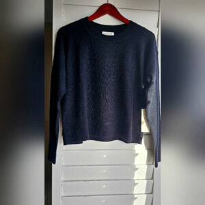 Rachel Zoe 100% Cashmere Sweater Pullover Knit Top Black  2ply cashmere size M